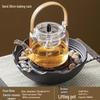 Electric Ceramic Stove Tea Set with Hammered Glass Pot