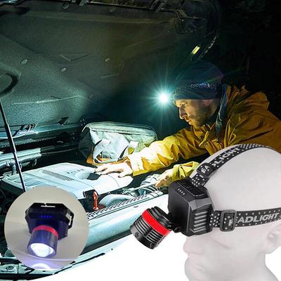 Motion Sensor Headlamp Hard Hat Headlight With Motion Sensor Lightweight Super Bright Head Lamps For Camping Hiking Running