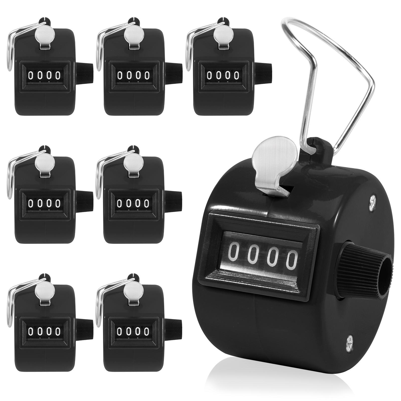 8Pcs Handheld Digit Counters 4Digit Counters Hand Finger Display Counting Portable Mechanical Tally and Pitch Counter for Sports
