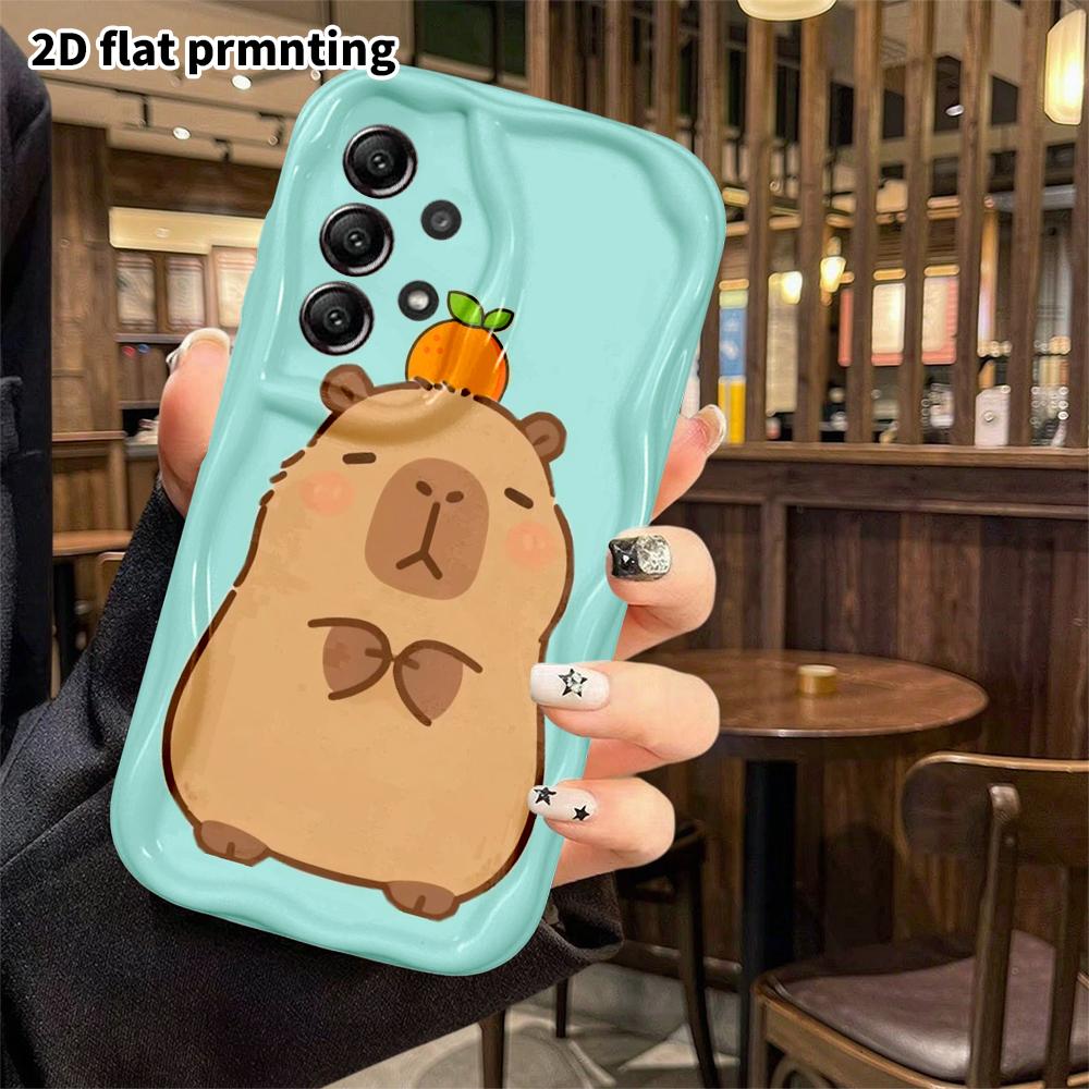 Phone case: 2D flat, suitable for Samsung Galaxy A34 A35 M05 M06 S20 S22 S21 FE Plus 5G protective case, light teal blue background, perfect Christmas
