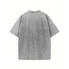 Men's Washed Cotton T-Shirt Short Sleeve Double Sided Print Graphic Tee Religion Inspired Streetwear Fashion Trendy Loose Fit Casual Top Vintage Look