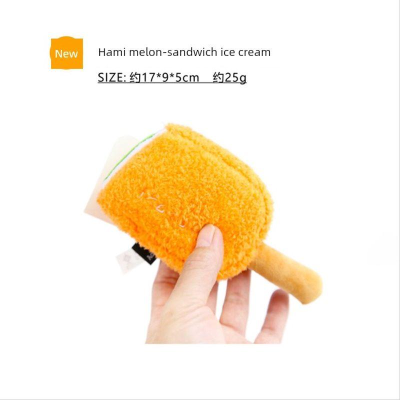 

Xpaws Dog Sound Toy Puppy Molar Long Lasting Teddy Small Size Dogs Stuffed Pet Supplies Relieving Stuffy Handy Gadget Hami Ice Cream