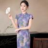 Purple Daily National Style New Chinese Suzhou Long Cheongsam Improved Young 1011 New Women's Premium Summer