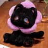 Fluffy Flower Loop Cat Plush Toy Animal Cartoon Flower Cat Doll Kitten Stuffed Doll  Christmas Gift