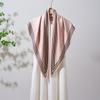 Summer Atmosphere Wearing Belt Waist Seal Twill Silk Simulation Silk Cool Triangle Scarf Cashew Print Women's Silk Scarf