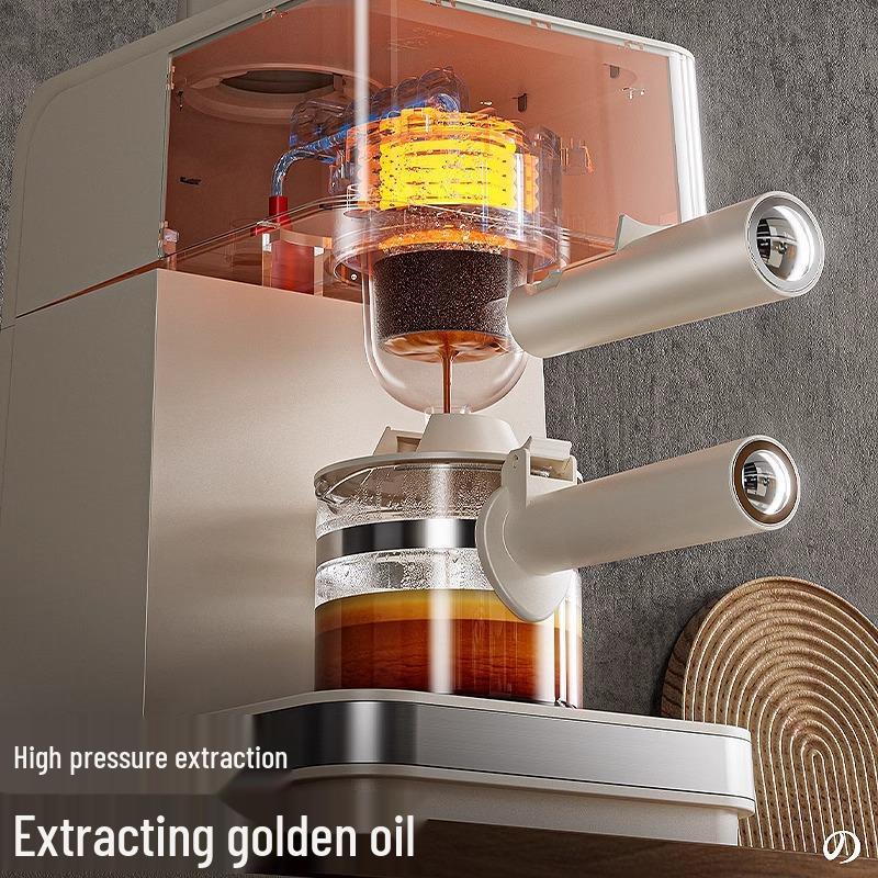 Retro Włoski Ekspres do Espresso ze Spieniaczem do Mleka - Półautomatyczny, Idealny do Użytku Domowego