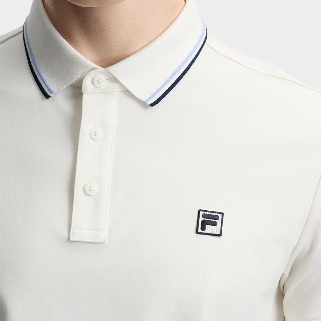 Fila Heritage Cool Feel Pullover Knit Polo Shirt Men Tops F11M628110F-WT