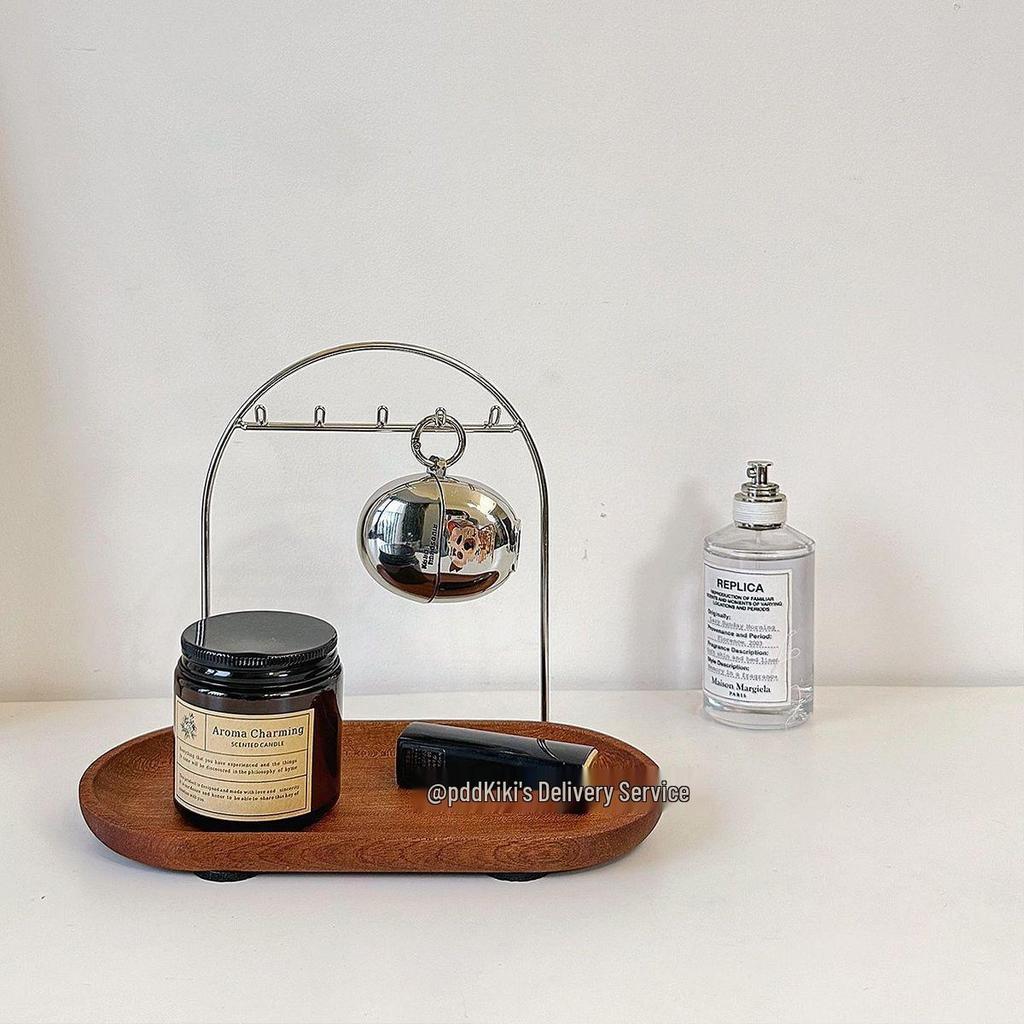 Solid Wood Entryway Organizer: Desktop Vanity Rack for Perfume, Skincare, Jewelry, Hair Ties & Keys