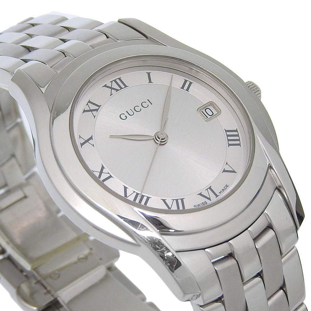 GUCCI G class Watches 5500M SilverDial Stainless Steel Quartz Analog display mens Used