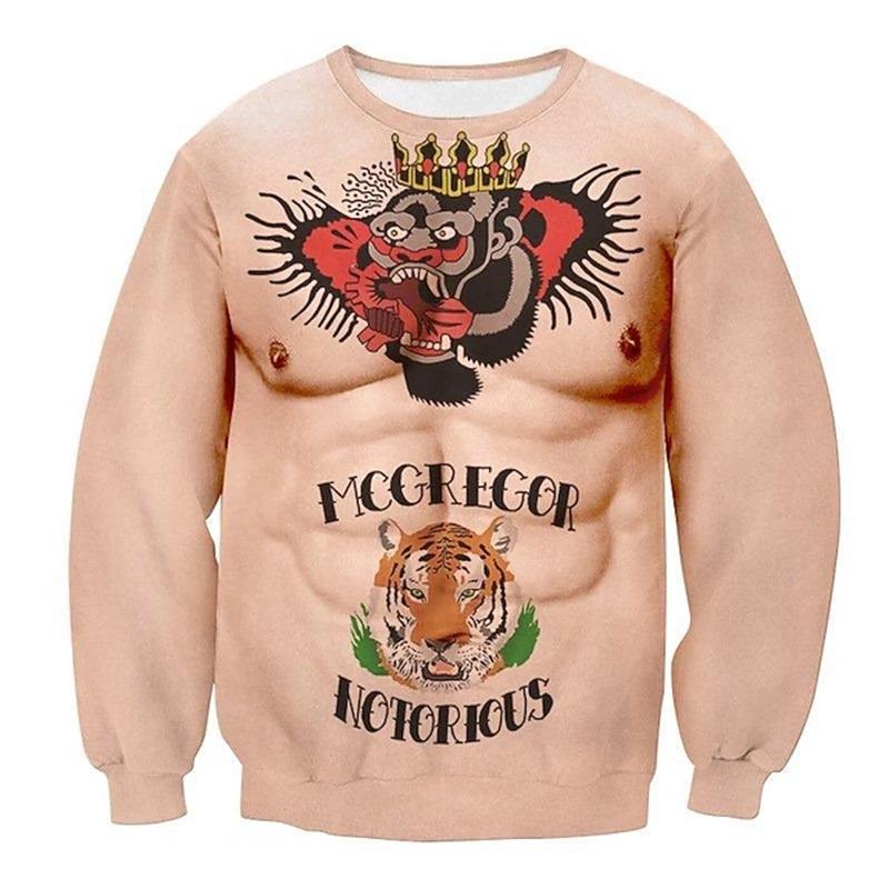 Unisex Ugly Christmas Sweatshirt For Men 3D Printed Funny Graphic Pullover Sweatshirts Hoodie For Party Mens Oversized Tracksuit