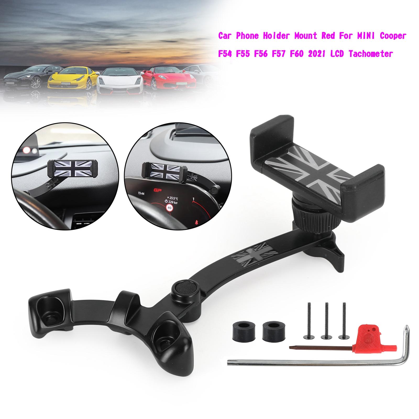 

Car Phone Holder Mount Gray For MINI Cooper F54 F55 F56 F57 20-22 LCD Tachometer