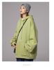 Plus Size Solid Color Korean Style Hooded Sweatshirt - Loose Mid-Length Pocket Jacket for Autumn/Winter