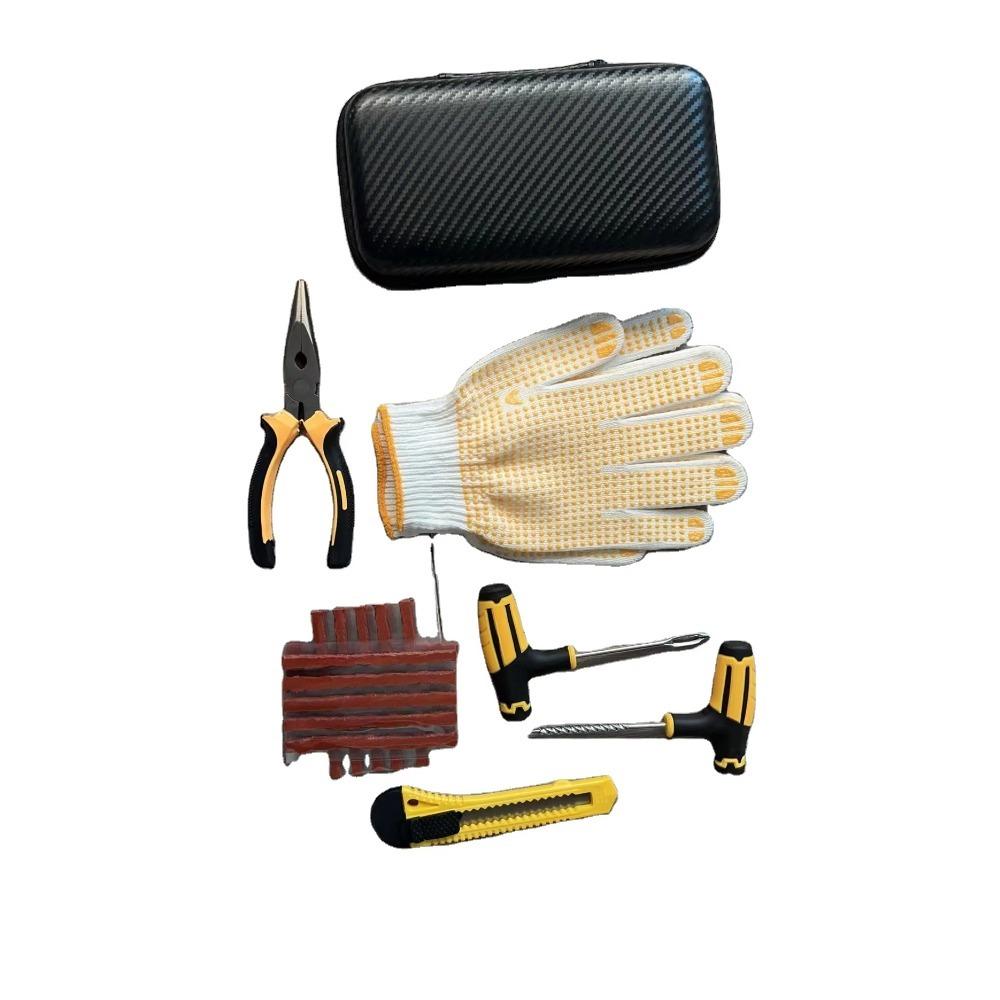 Tire Repair Tool Set, Bicycle Tire Piercing Plug, Portable Car Manual Tool Repair Kit, Moto Tubeless Tire Piercing Repair Kit
