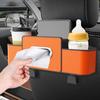 Partition Design Car Drink Cup Holder Water-proof Car Rear Seat Organizer Vehicle Tissue Box  Bag