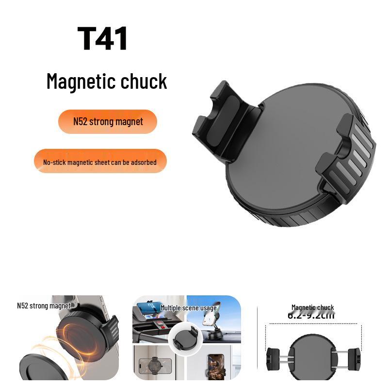 Magnetic Phone Holder with MagSafe Ring & Iron Sheet Clip чёрный