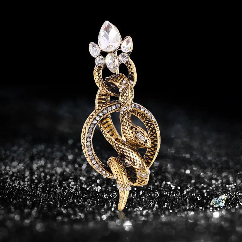 Animal Snake Brooch Pin With Electroplated Alloy Decorative Accessory For Men Women