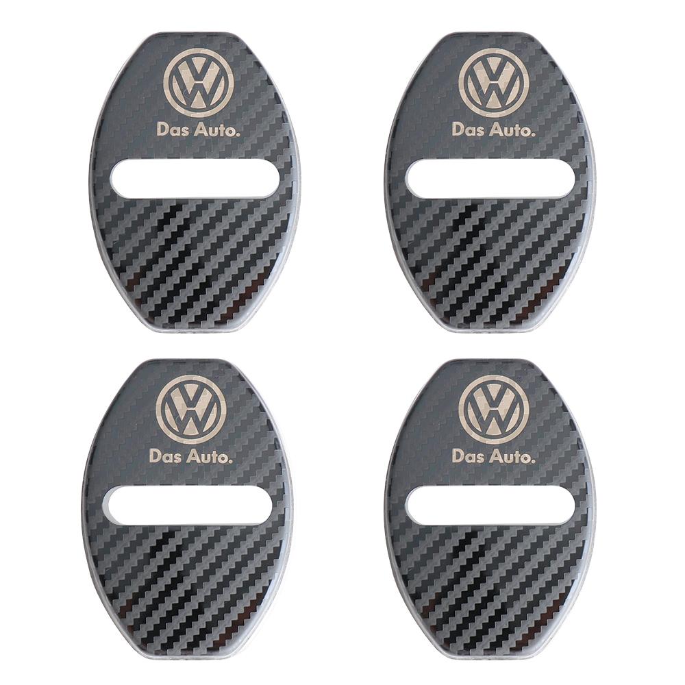 4pcs Car Door Lock Cover Badge Car Sticker for Volkswagen Golf 7 5 CC Passat GTD B6 Mk4 VW Tiguan Mk7 Scirocco Auto  Accessories