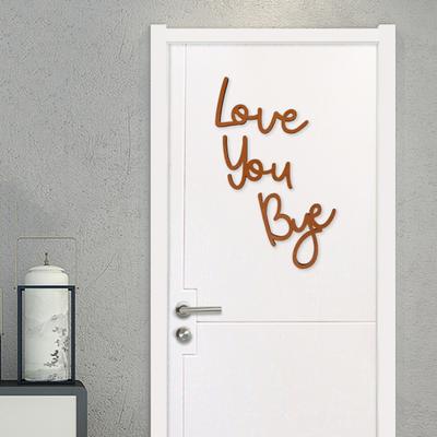 Yousheng Wooden Wall Decor Sign Love You Bye Sign Home Decor Entryway Wall Letter Ornament Housewarming Wedding Gift for Couples Family