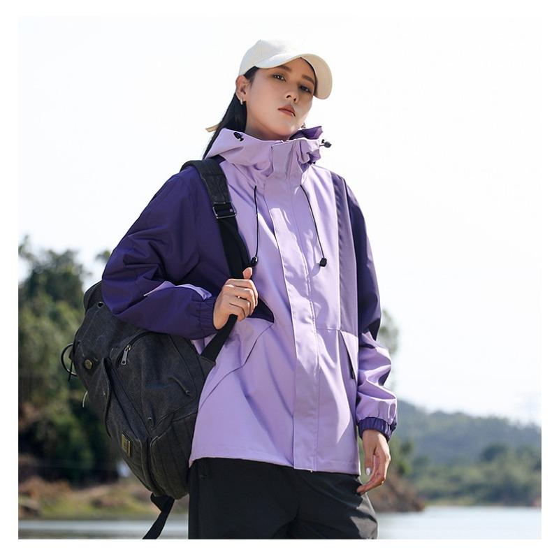 Jacket Outdoor Jacket Removable Hat Windproof Waterproof Jacket Teenagers Mountaineering Clothes Charge