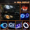 2PCS Led Angel Eyes 60mm 70mm 80mm 90mm Headlight DRL RGB DRL Halo Rings APP Bluetooth Cotton with Turn Signal Lights 12V 24V
