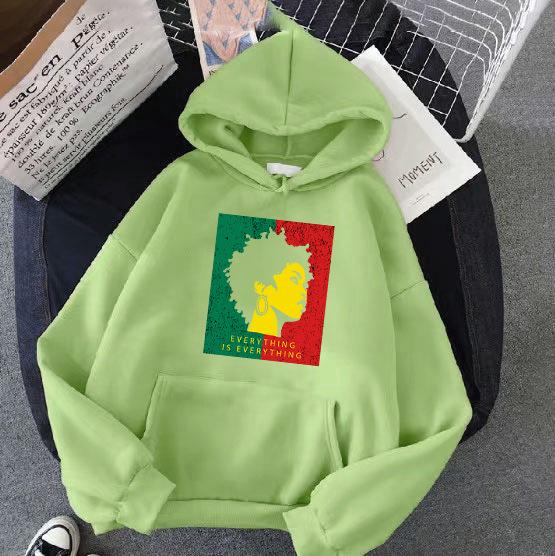 

Женская осенне-зимняя толстовка с капюшоном из флиса оверсайз с принтом, пуловер для пары XXL