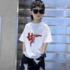 Boys' Trendy Korean Style Pure Cotton Short-Sleeve T-Shirt – Summer Clothing for Middle & Large Children
