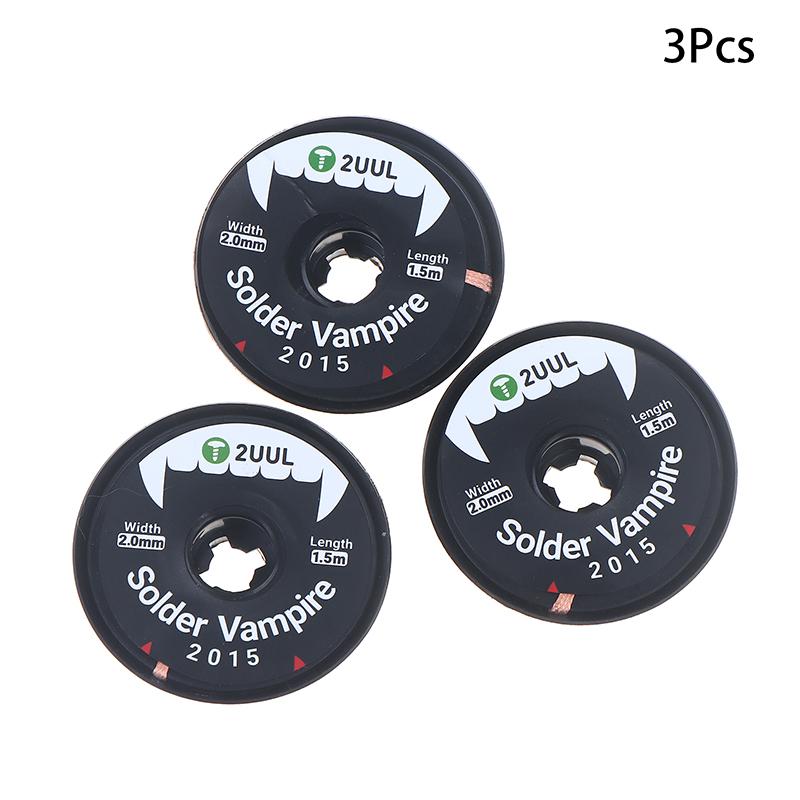 2UUL DW16 2015 Ultra High Density Solder Vampire Desoldering Braid Wick Separate Pack For Motherboard PCB BGA Soldering Tool