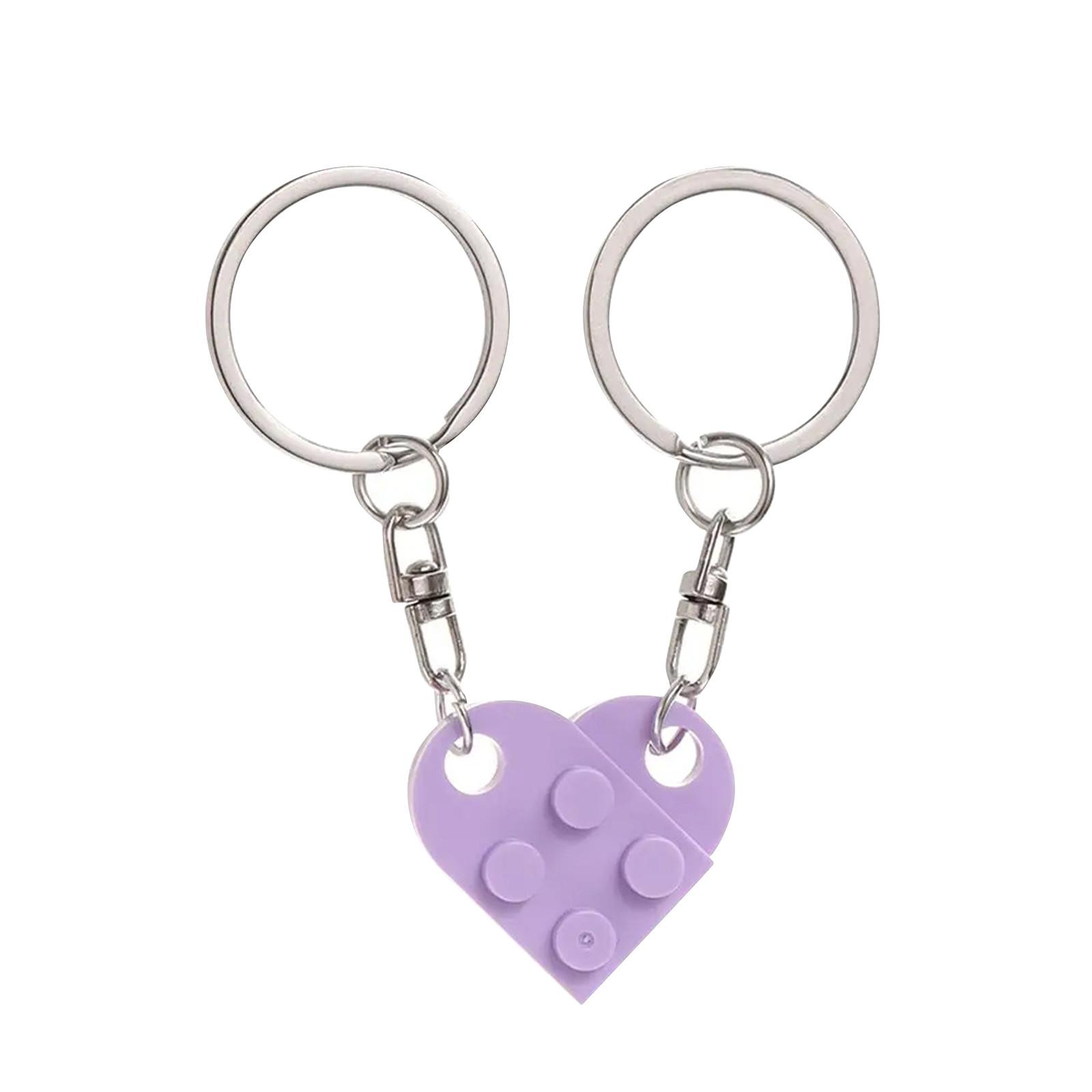 

2 пары ПК парные брелки вещи подарки для парня девушка подарки для пары One Size фиолетовый