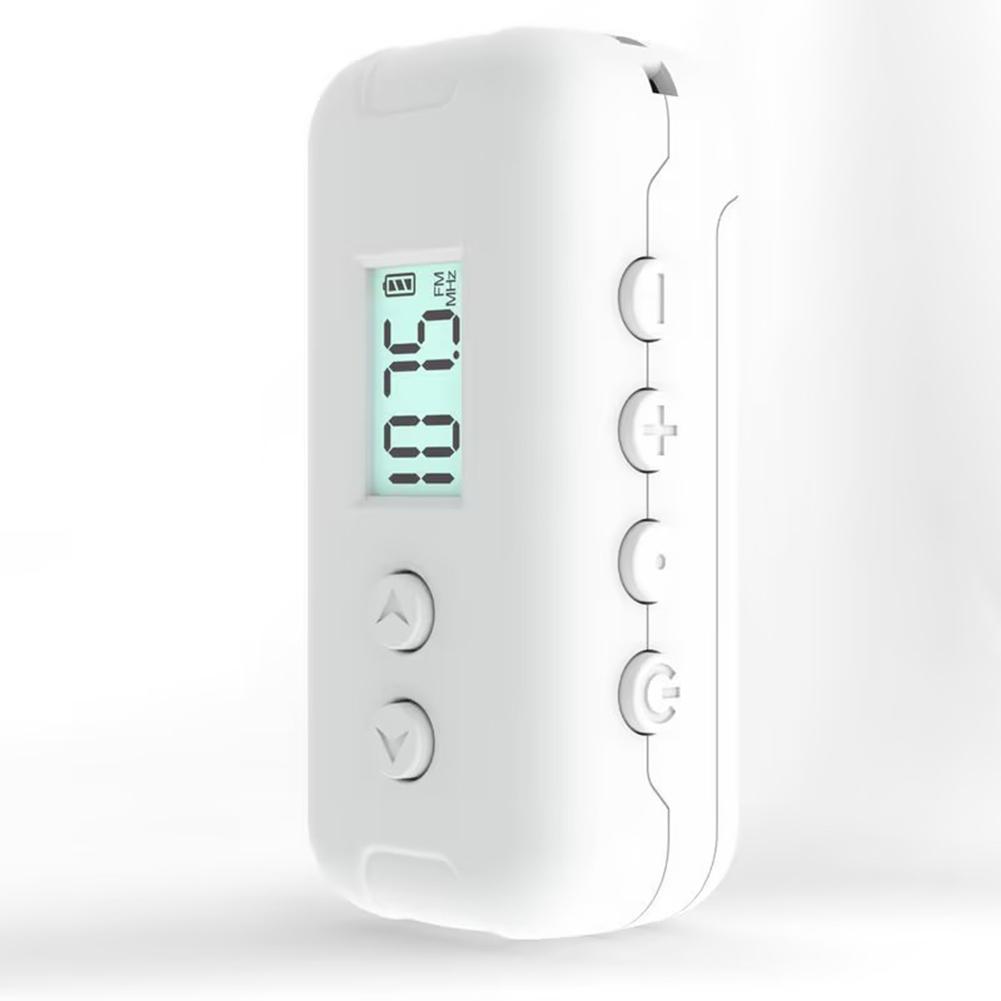 

Новый карманный FM 50-108МГц радиоприемник, портативный мини-радиоприемник с DSP-чипом, с ЖК-дисплеем, 3,5 мм разъем для наушников, отображение времени белый