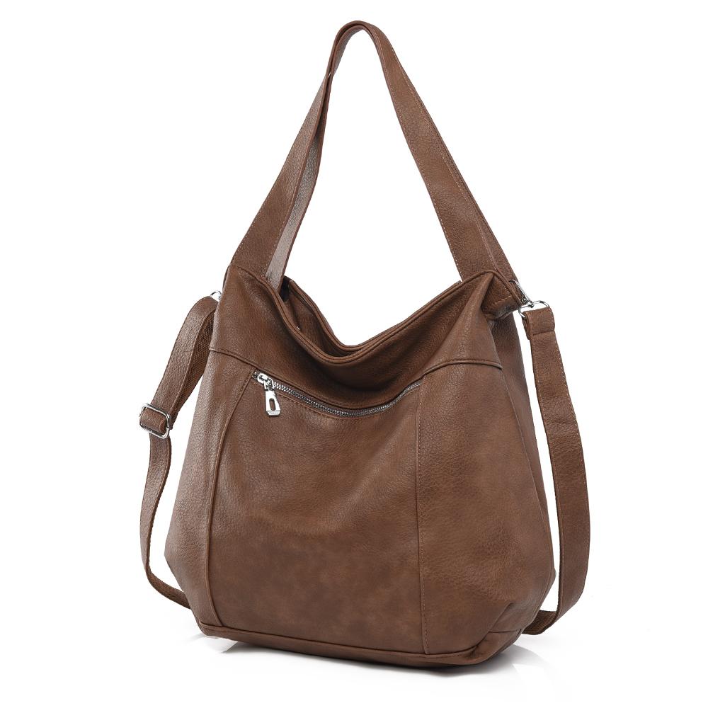 Retro Ins Women's Tote Bag Autumn New Large Capacity PU Soft Leather Underarm Bag Lazy Wind Women's Shoulder Bags for Girlfriend's Wife Birthday Gifts