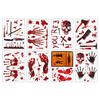 Halloween Decorations Terror Bloody Handprint Footprint Window Stickers Halloween Party Wall Decal Stickers Floor Clings Props