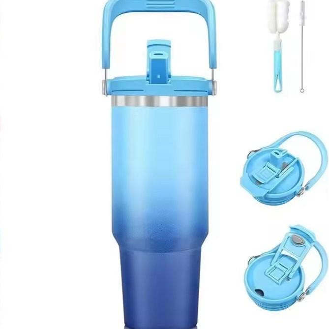 40oz Car Cup Large-capacity Insulated Cup Cross-border Ice King Cup 304 Stainless Steel Car Water Cup for Cold Preservation 900ml