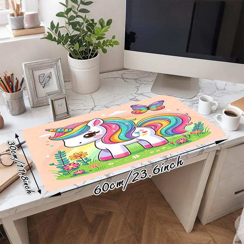 1PC unicorn butterfly Oversized Mouse Pad - Non-Slip Rubber Base Perfect for Office School Esports Home Decor Desk Mat 315A
