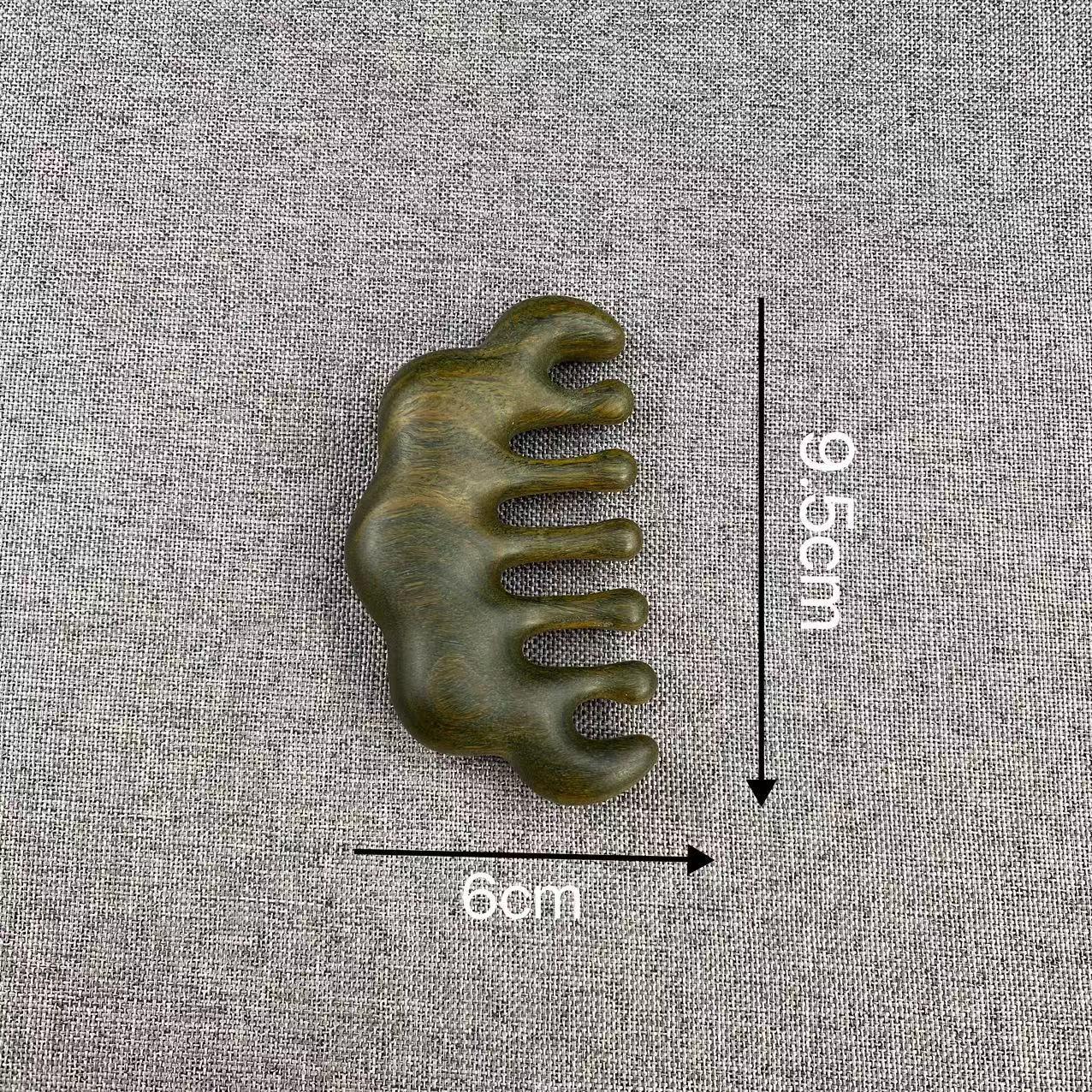 

Green Sandalwood Acupressure Comb for Head, Neck, and Scalp Massage