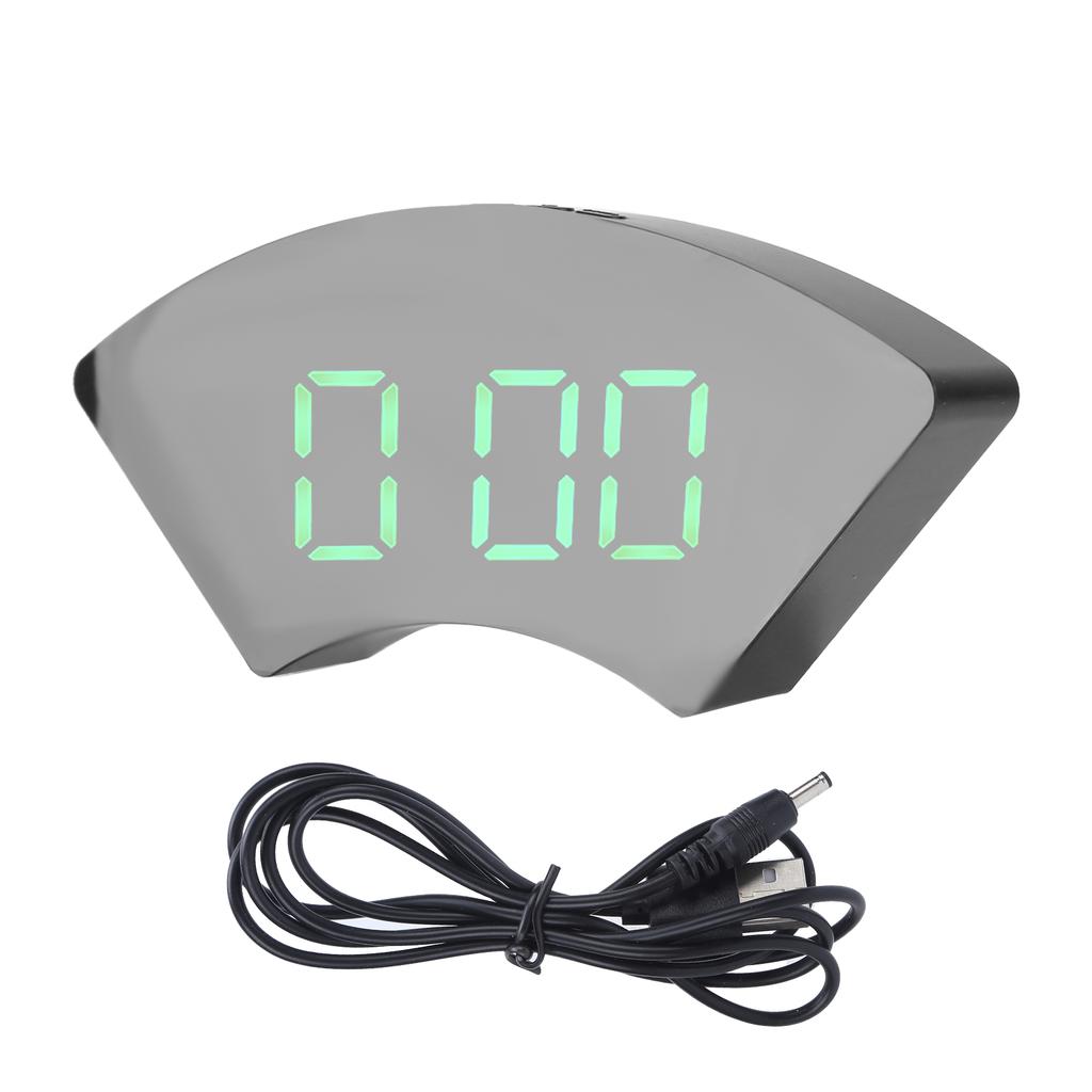 Clock Simple Electronic LED USB Mute Digital Alarm Clock for Office Bedroom Living RoomGreen