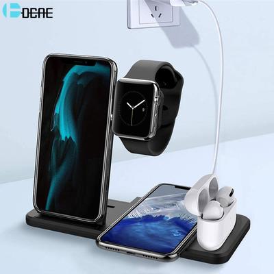Supporto di ricarica pieghevole per stazione dock per caricabatterie wireless 3 in 1 da 15 W per Airpods Pro