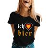 Fashion Casual Unisex Letter Print T-Shirt with Festival Graphic Design - Short Sleeve Round Neck Tee for Men and Women