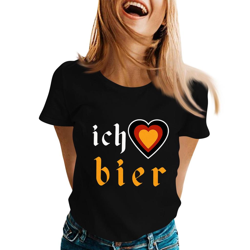 Fashion Casual Unisex Letter Print T-Shirt with Festival Graphic Design - Short Sleeve Round Neck Tee for Men and Women