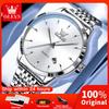 OLEVS 2907 Men Watch Original Quartz Movement Night-light Function Waterproof Butterfly Double Snap Stylish Watch For Men
