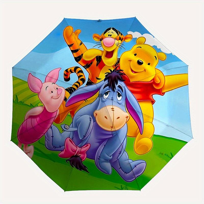 Winnie Puuh, Tigger Automatisches Öffnungs- und Schließschirm, Kompakter Reiseschirm, Leicht und Tragbar, Geeignet für Strand und Pendeln