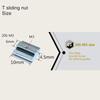 111pcs EU11 M1 M1 M1 M6 T Slide Nut Fastener Galvanized T-Slot Nuts for 11 Series Aluminum Extrusion Profile