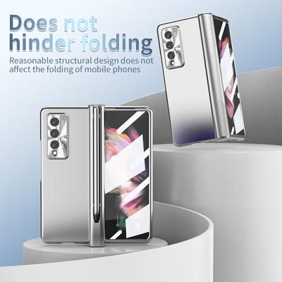 Schokbestendig Volledige Dekking Hoesje voor Samsung Galaxy Z Fold 3 5G Fold3 Fold 4 Fold4 Anti-Slip Gehard Glas Beschermfolie
