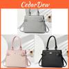 Business Women Pu Leather Tote Bag With Contrast Color Design For Daily Use