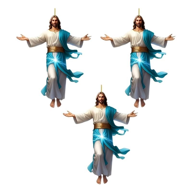 

Car Mirror Hanging Religious Ornament For Christian Spiritual Protections And Safe Driving Vehicle Accessory
