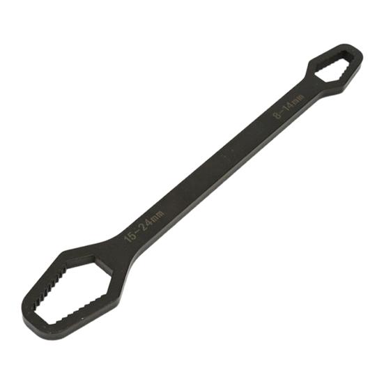 Universal Self Tightening Wrench High Carbon Steel Adjustable Wrench with Long Handle Car Bike Repairs Multi-Angle Fastener Tool