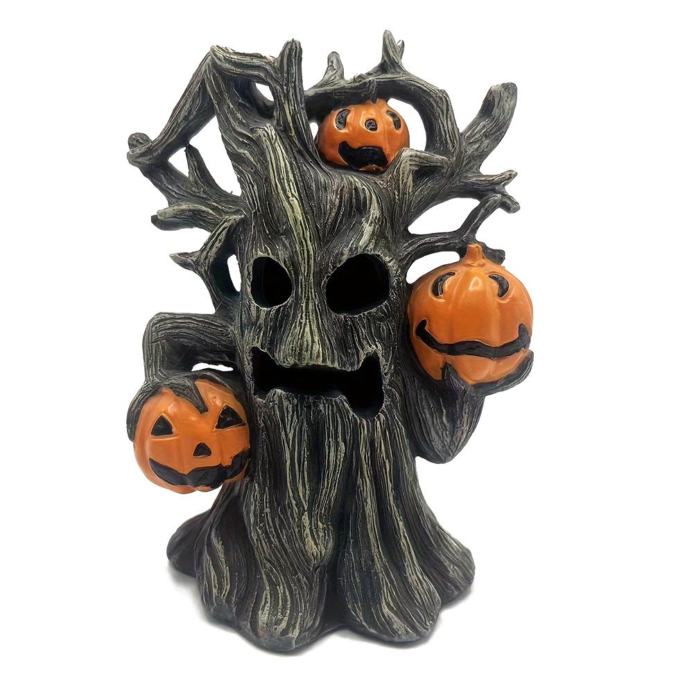 Halloween Pumpkin Tree Wear Resist Halloween Monster Figurine Multi-Purpose Vintage Resin Statue for Home & Office Decor