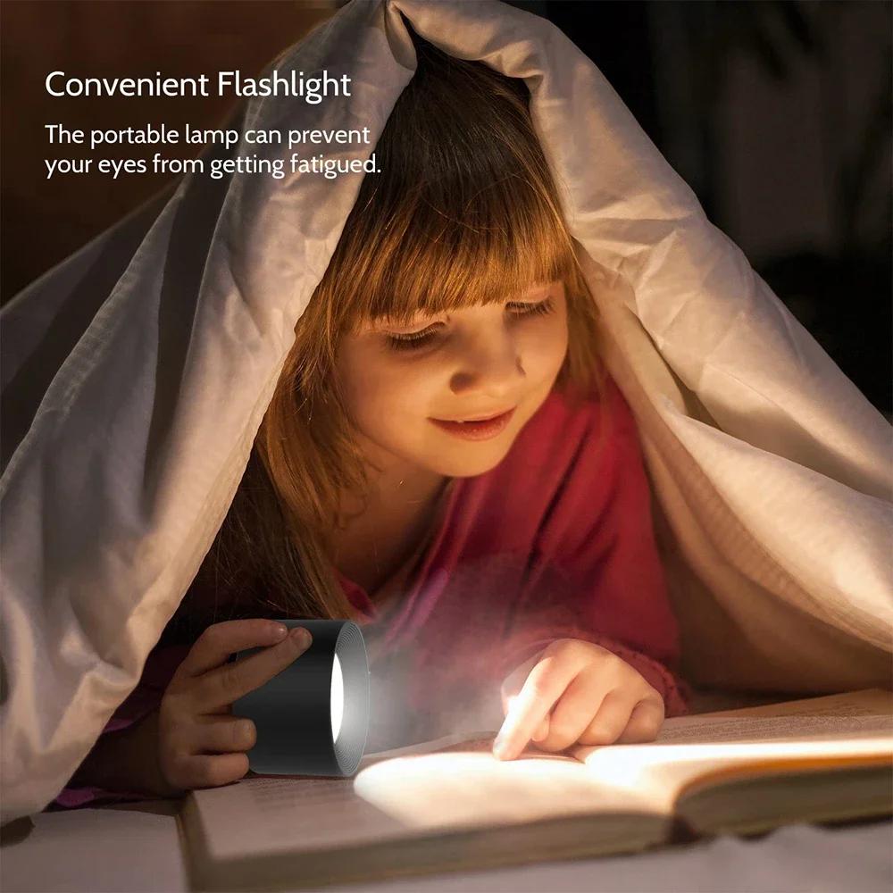 Magnetic Touchable LED USB Rechargeable Table Lamp 360 Rotate Cordless Remote Control Desk Lights Home Bedroom Wall Night Lamps
