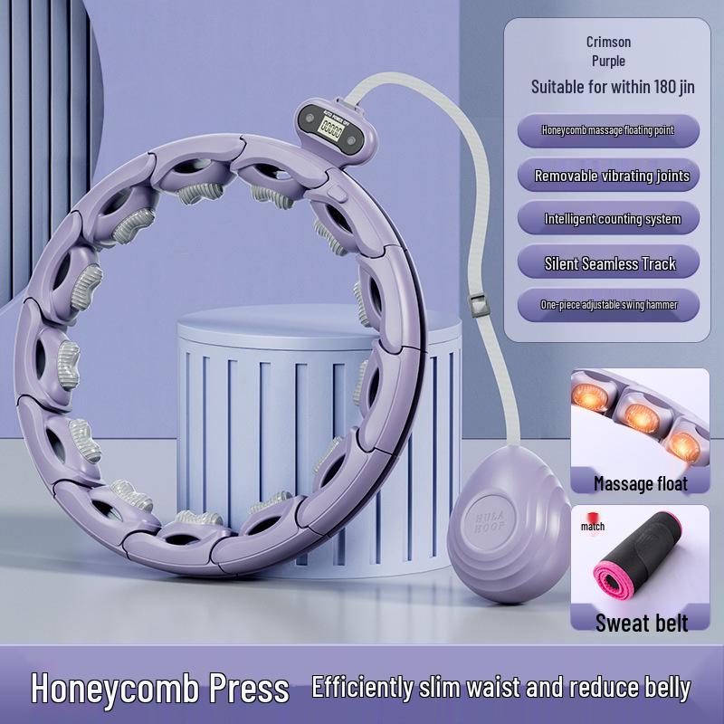 Song Yi Adjustable Weighted Hula Hoop with Smart Massage for Men & Women - Abdominal Tightening & No-Drop Design