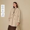Yinman Women's Alpaca Wool Silk Double-faced Mid-Length Coat