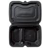 Risupack Disposable Container Delivery Takeout Lunch Bento Inner Fitting Lid Biodelica Shell Black 25 Pieces Microwave Safe Made In Japan RHDT156